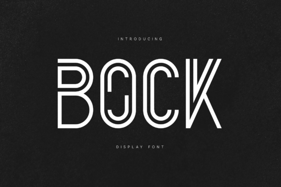 Bock: A Bold Modern Outline Display Font for Contemporary Branding