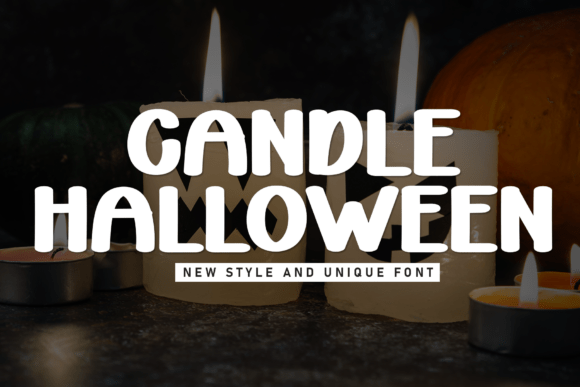 Candle Halloween: A Sweet & Spooky Display Font