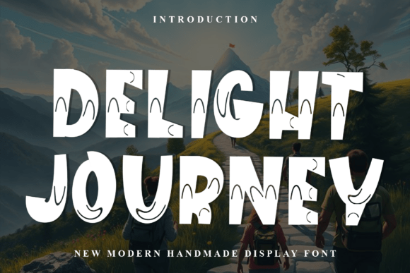 Delight Journey Typeface: A Festive Display Font for Holiday Branding