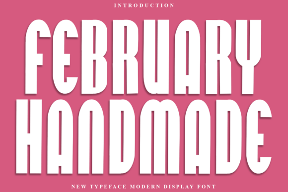 February Handmade: A Festive Display Font for Holiday Branding