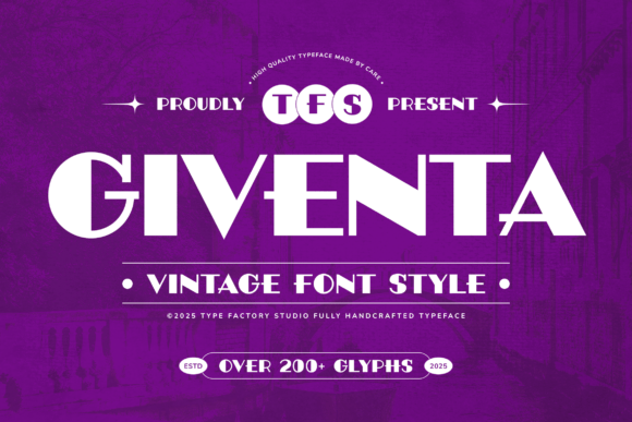 Giventa Vintage Display Typeface for Handmade Branding