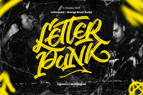 Letterpunk: The Bold Grunge Brush Script Display Font for Edgy Branding
