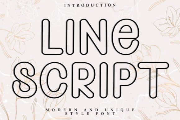 Line Script Typeface for Editorial and Display Design