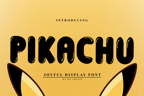 Pikachu Display Font for Friendly Web Design