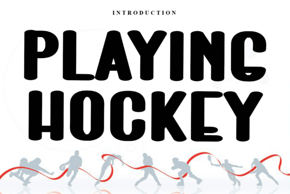 Playing Hockey Typeface for Handmade Branding and Invitations