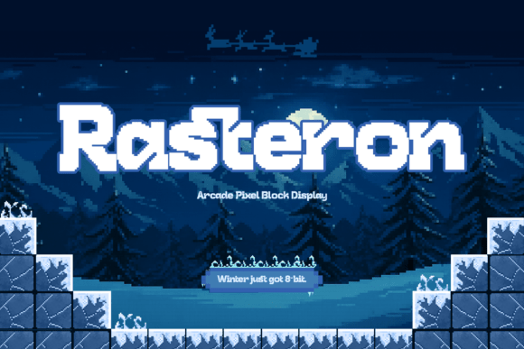 Rasteron: A Retro Pixel Display Font for Modern Branding