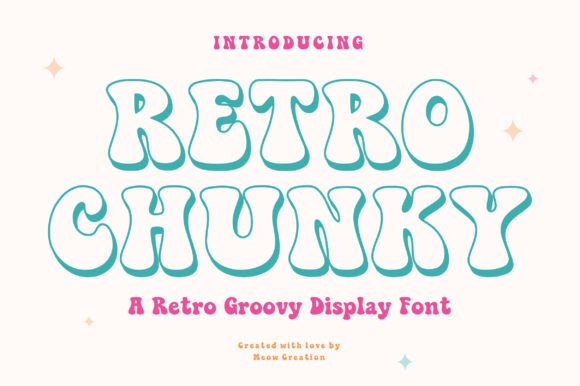 Retro Chunky: Bold 70s Display Fonts for Handmade Crafts