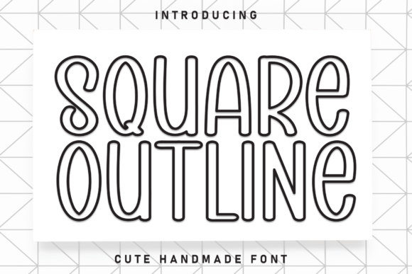 Square Outline Typeface Review for Campaign Design