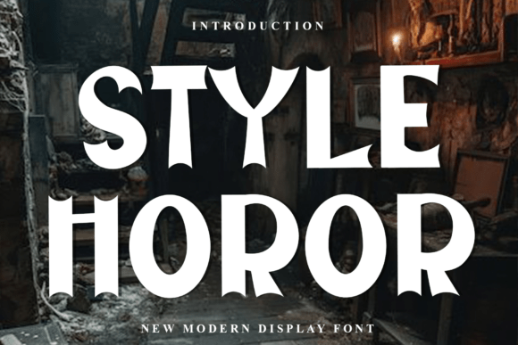 Style Horor Typeface: A Festive Display Font for Holiday Branding