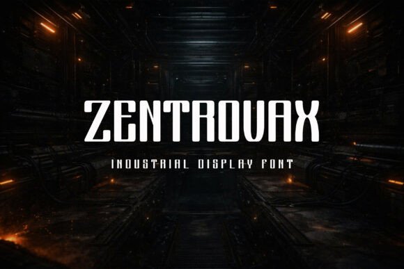 Zentrovax: The Bold Industrial Display Typeface for Tactical Branding